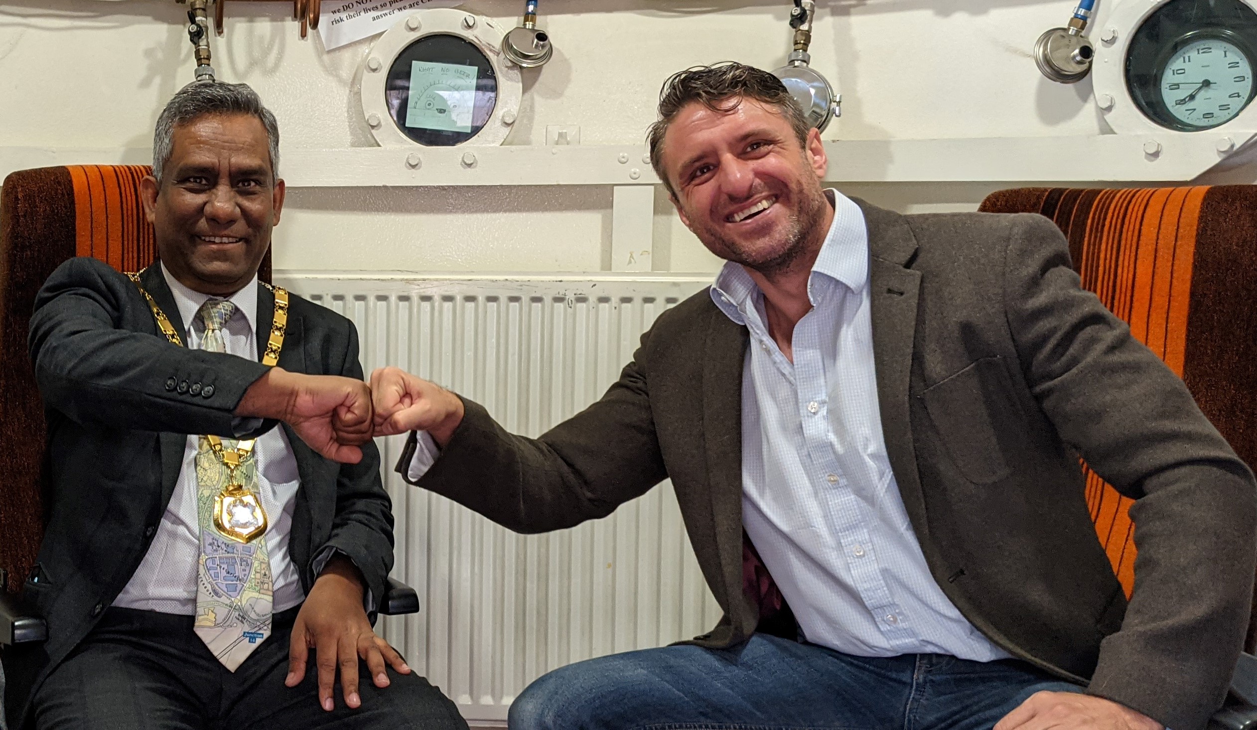 Ben with Mayor Mohammed Khan