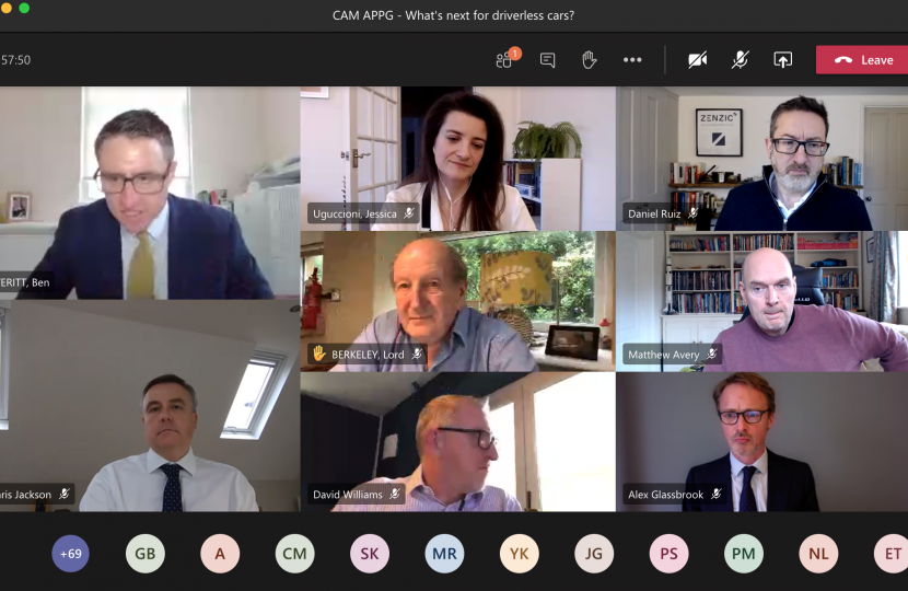 Microsoft Teams Meeting Of The First CAM APPG Meeting