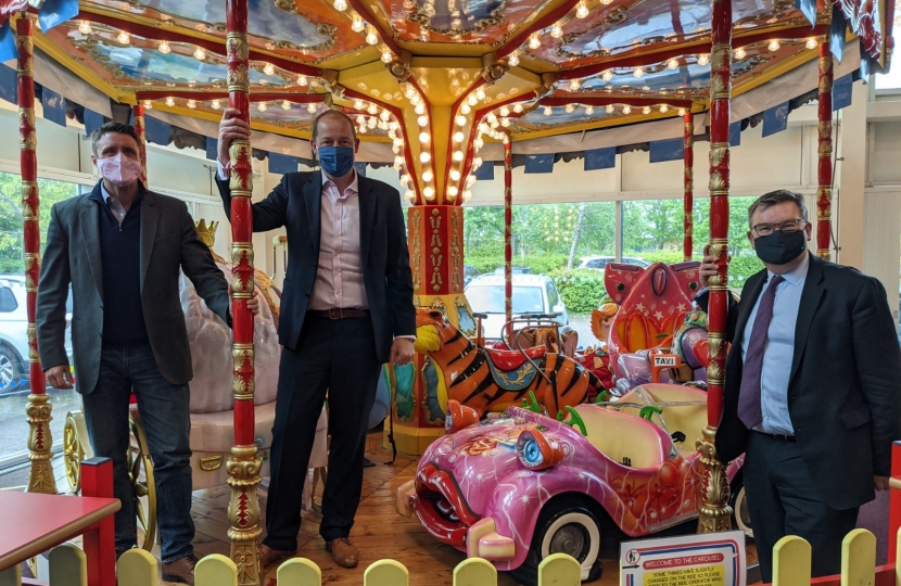 Ben and Iain Stewart MP with 360 Play founder Duncan Phillips