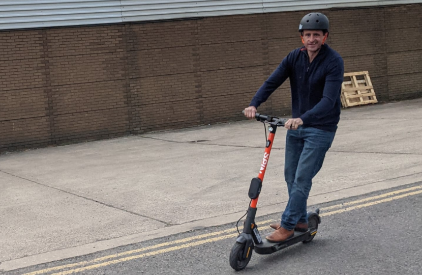 Ben On A Spin E-Scooter