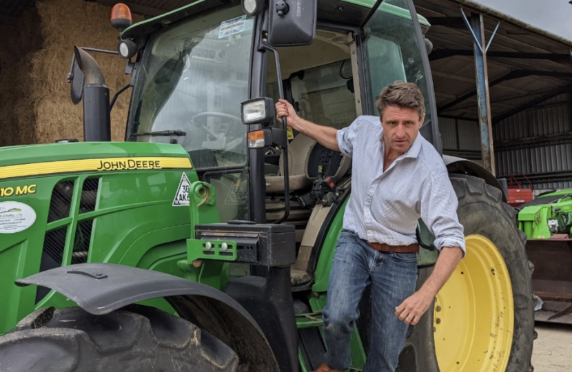 Ben on a tractor