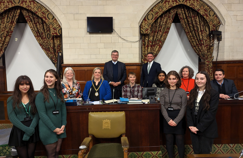 Ben hosting the annual Milton Keynes Parliamentary Schools Debate Competition