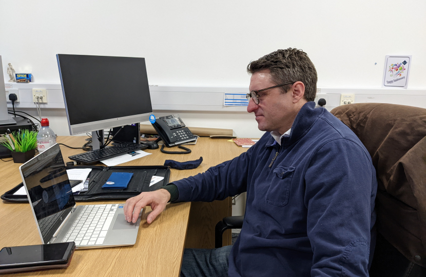 Ben at his constituency office