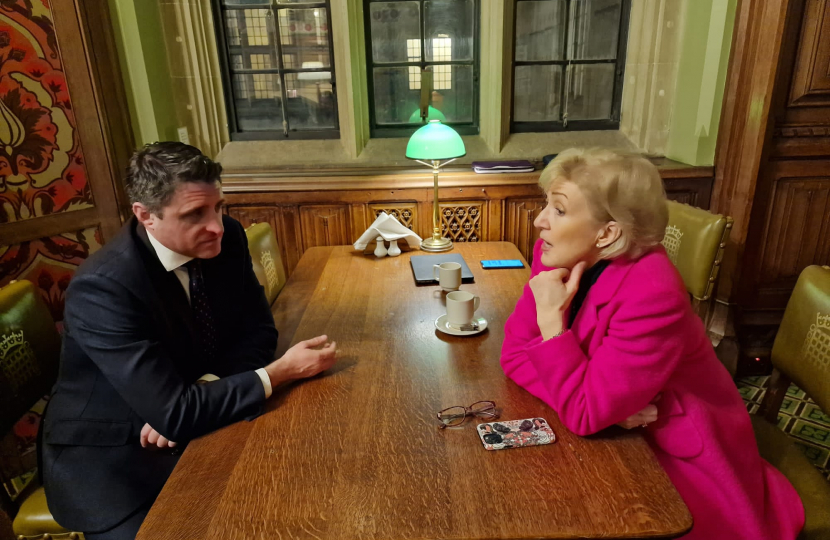 Ben Everitt MP in discussion with Dental Minister Andrea Leadsom