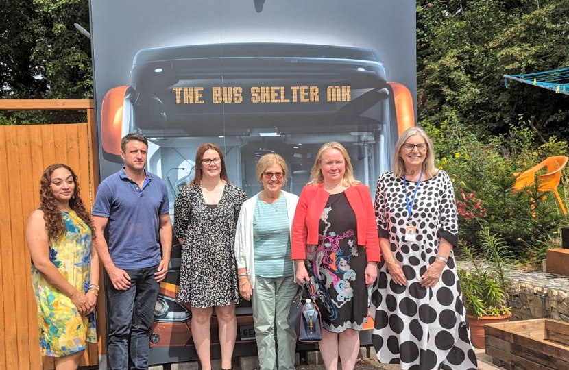 Ben Everitt MP on a recent visit to the Bus Shelter MK