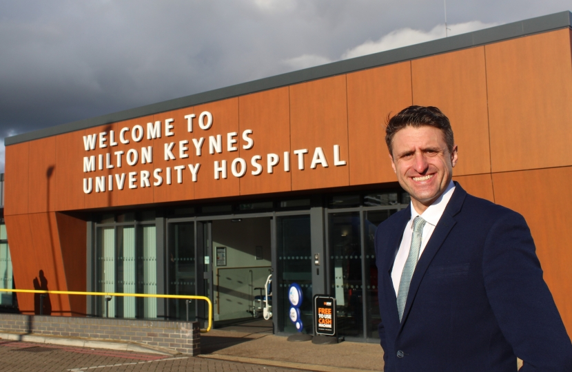 Ben Everitt MP at Milton Keynes University Hospital