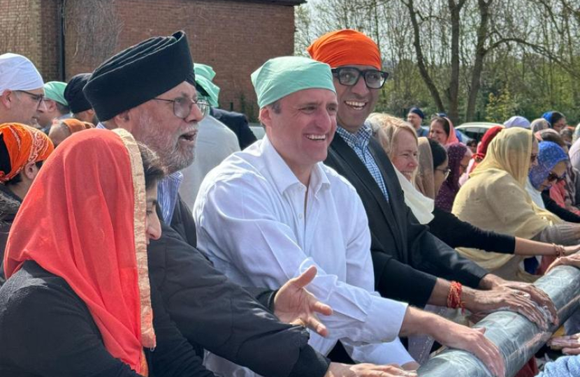 Ben Everitt MP during the Vaisakhi celebrations