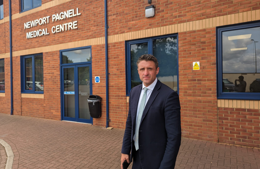 Ben Everitt MP at Newport Pagnell Medical Centre