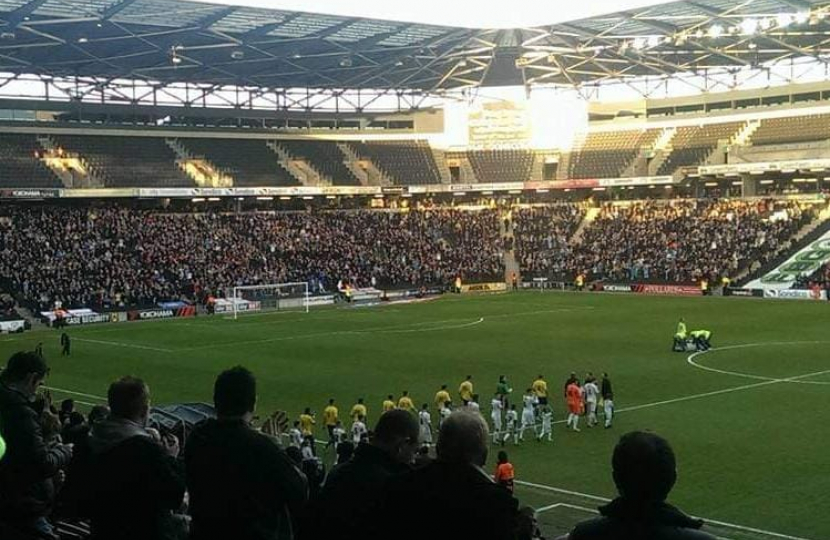 MK Dons walking out at Stadium MK