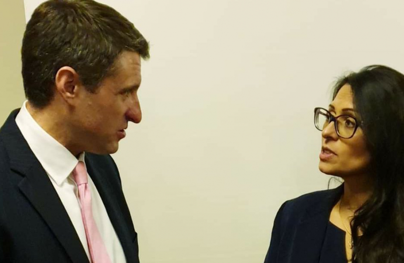 Ben Everitt MP With Home Secretary Priti Patel