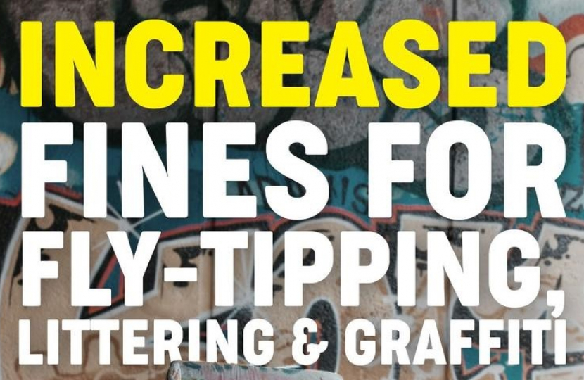 Increased fines for fly-tipping, litter and graffiti