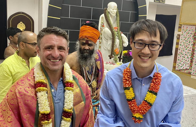 Ben Everitt MP at the new temple in Milton Keynes