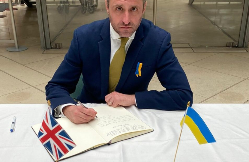 Ben Signing The Book Of Solidarity For Ukraine