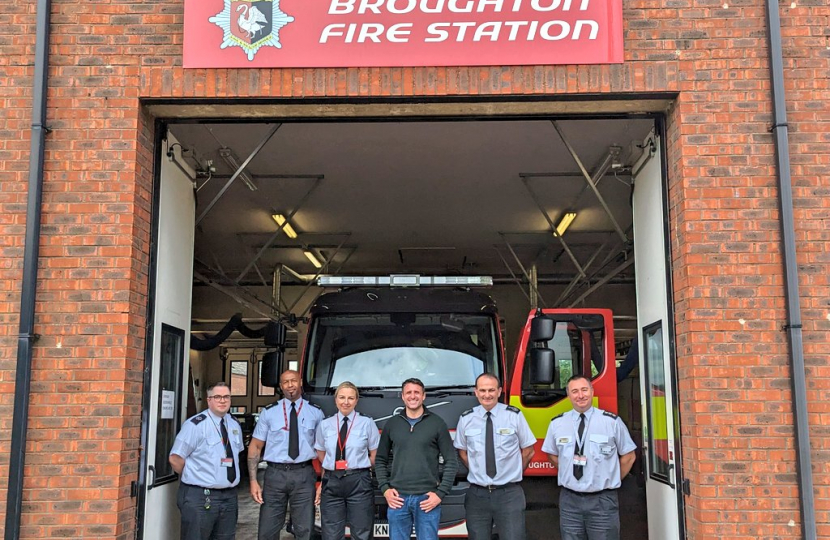 Ben Everitt MP at Broughton fire station