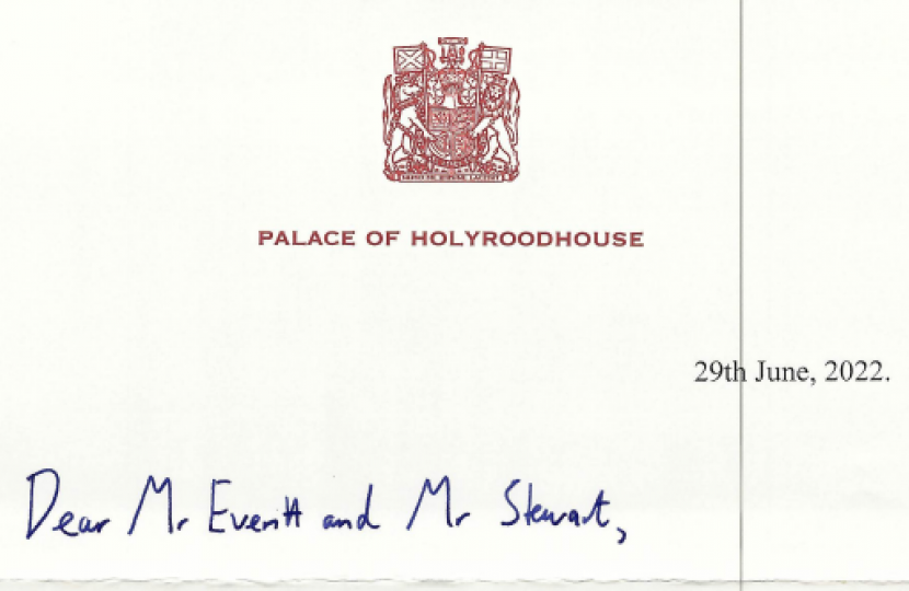 Letterhead from the Queen