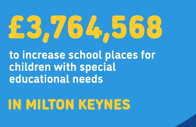 £3.7m to increase school places for children with special educational needs in Milton Keynes