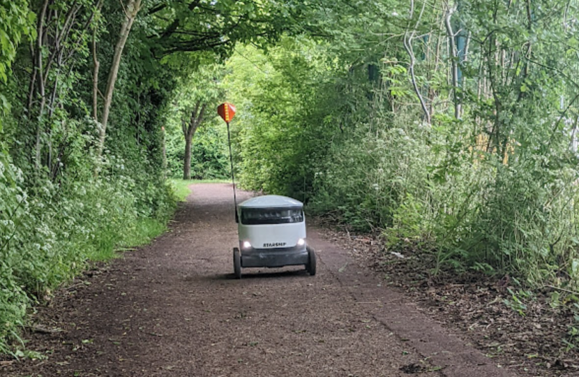 A starship robot in Milton Keynes