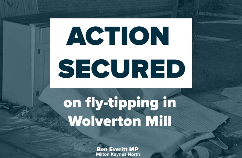Fly-tipping in Wolverton Mill