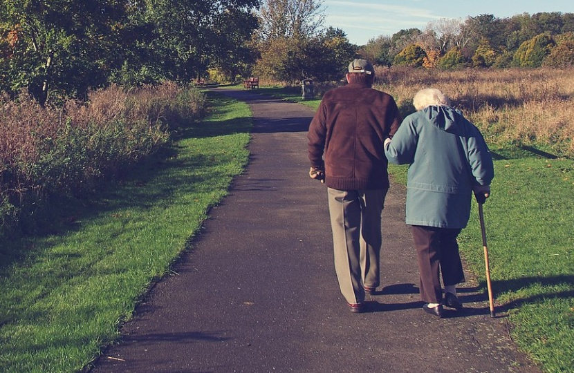 older couple on a walk