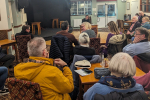 Ben Everitt MP speaking at a public meeting in Hanslope