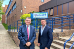 Iain Stewart MP (left) and Ben Everitt MP (right) at Milton Keynes police station