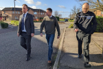 Ben with Matthew Barber and local neighbourhood inspector Lee Brace