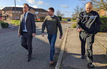 Ben Everitt MP with the PCC and TVP Inspector