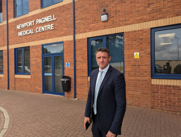 Ben Everitt MP at Newport Pagnell Medical Centre