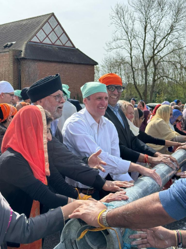 Ben Everitt MP during the Vaisakhi celebrations