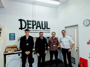 Ben Everitt MP visiting Depaul in Greenleys