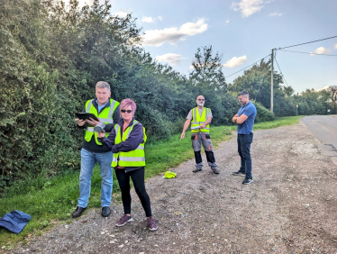 Ben with the Community Speedwatch team in Astwood