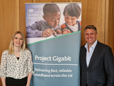 Ben Everitt MP with Digital Infrastructure Minister Julia Lopez