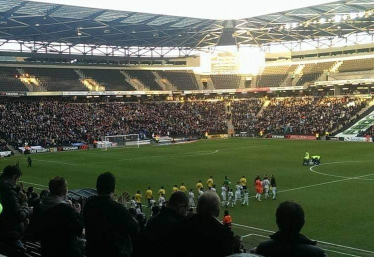 MK Dons walking out at Stadium MK