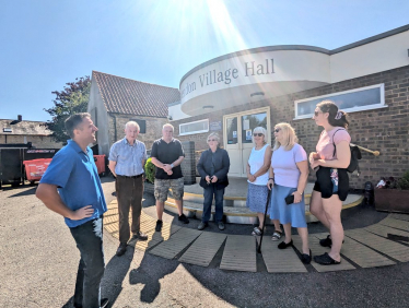 Ben Everitt MP on his village tour in Lavendon