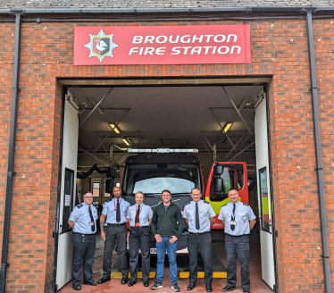 Ben Everitt MP at Broughton fire station