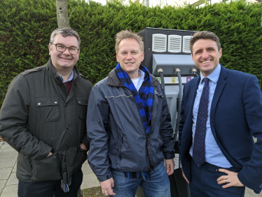 Energy Secretary Grant Shapps with Milton Keynes MPs Ben Everitt and Iain Stewart