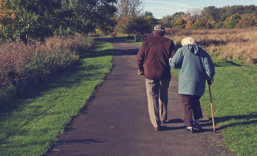 older couple on a walk