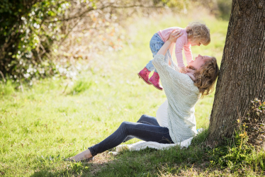 mother and child in a park